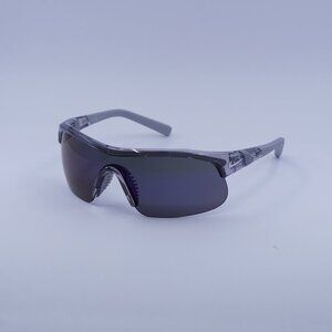 Nike SHOW X1 DX6520 065 Sunglasses Wolf Grey Shield Frame, Blue Mirror Lenses